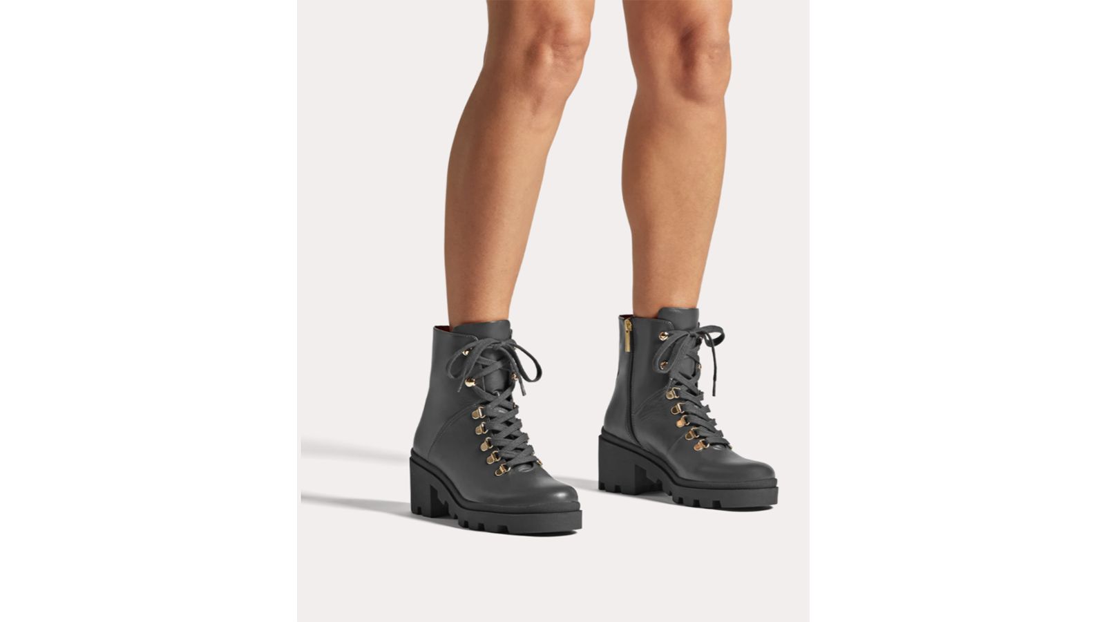 Women's Round Toe Side Zip Ankel Boots Block Heel Buckle Strap Combat Boots Sz