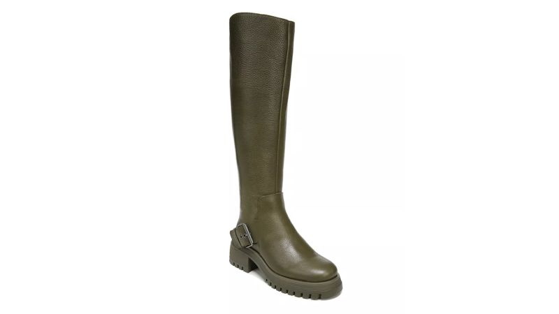 green wide calf boots