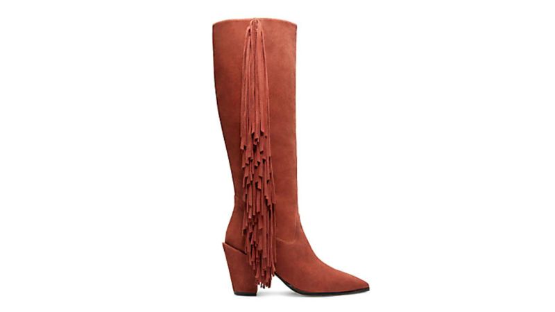 extra wide calf fringe boots