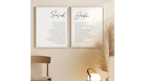 Filterity Wedding Vows Printable Wall Art