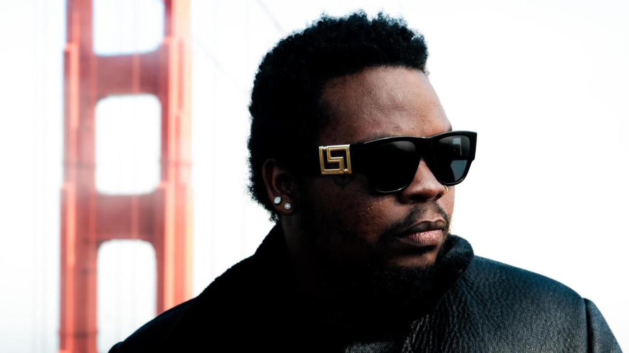 Nigerian recording artist Olamide in San Francisco by the Golden Gate bridge.