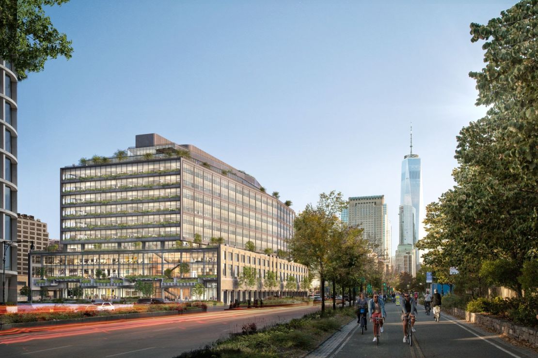 Rendering of the Manhattan office building Google has purchased for $2.1 billion.