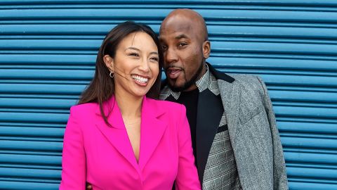 Jeannie Mai and Rapper Jeezy are seen arriving to the Pamella Roland fashion show during New York Fashion Week at Pier 59 Studios on February 07, 2020 in New York City.