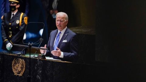 Biden addresses the UN General Assembly on Tuesday.