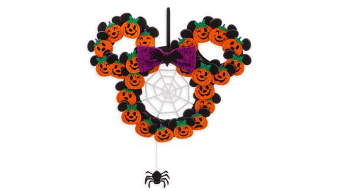 Minnie Mouse Pumpkin Halloween Wreath