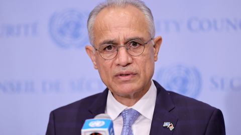 Ghulam M. Isaczai, Permanent Representative of the Islamic Republic of Afghanistan to the United Nations.