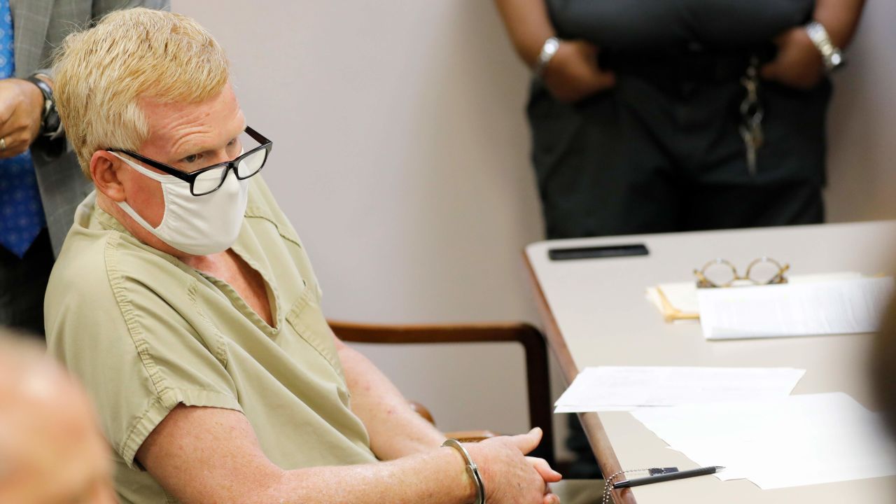 Alex Murdaugh sits during his bond hearing September 16, 2021, in Varnville, South Carolina.  