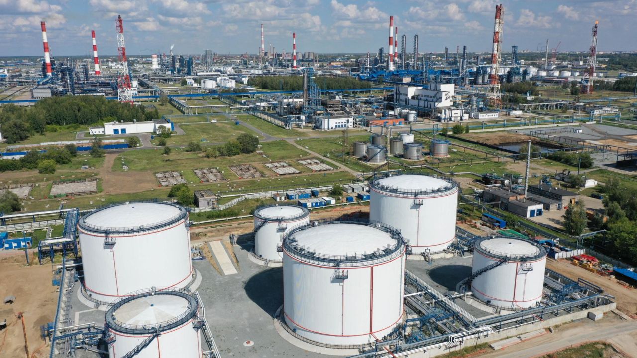 A Gazprom refinery in Omsk, Russia.