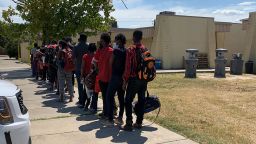 A bus of mostly Haitian migrants were dropped off at this NGO in Del Rio, Texas.