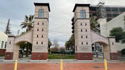 The entrance to San Jose State University, Friday, Dec. 25, 2020, in San Jose, Calif. (Kirby Lee via AP)