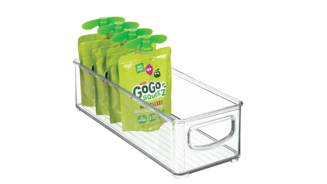 Clear Organizer Storage Bin with Handle for Kitchen I Best for Refrigerators Cabinets & Food Pantry - 10 x 5 x 6
