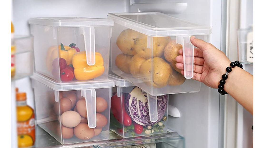 Kitchen Organizer Fridge Freezer Storage Stackable Plastic Boxes Reusable  Containers to Keep Fresh for Produce Fruits Vegetables - China Plastic Storage  Containers and Plastic Storage price