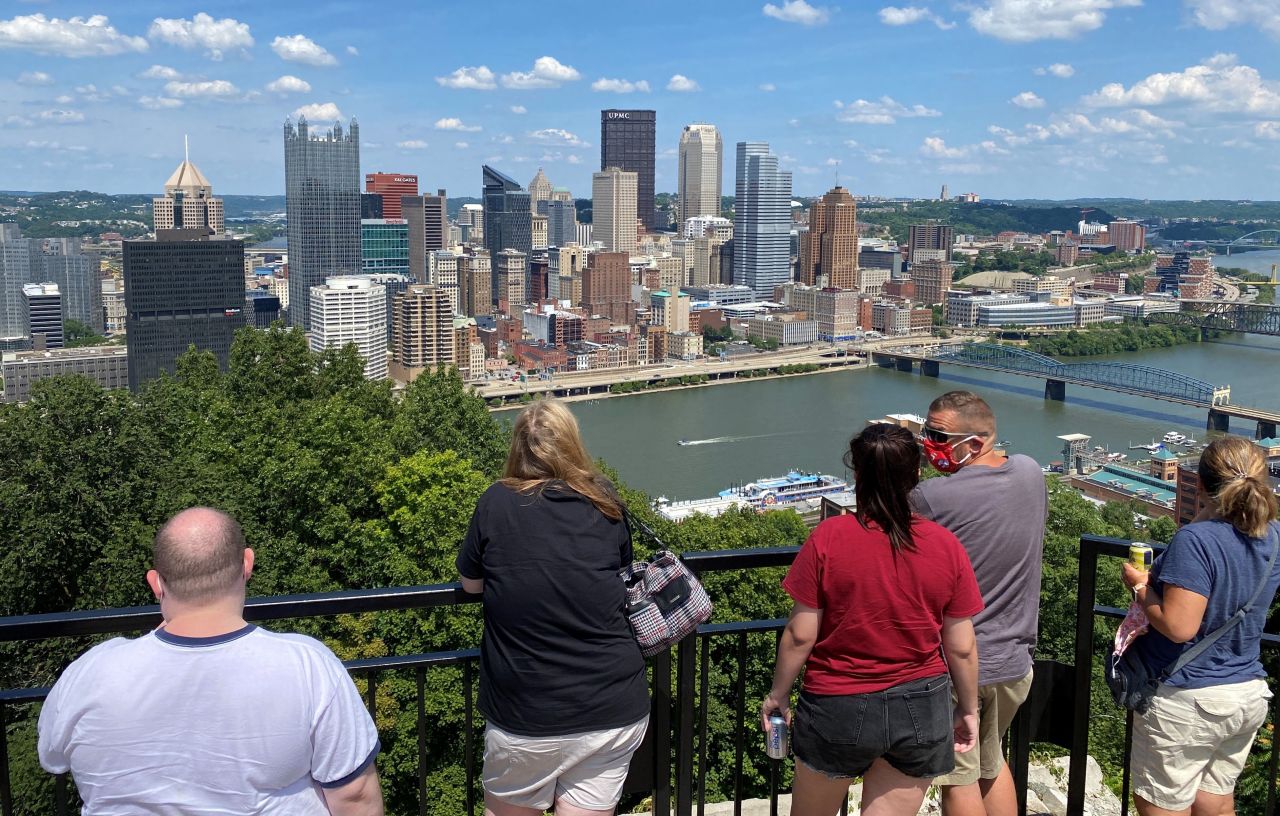 Visitors are likely to find smaller cities such as Pittsburgh, Pennsylvania, less crowded as the US reopens its borders. 
