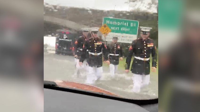 US Marines help stranded car Washington DC viral video TikTok