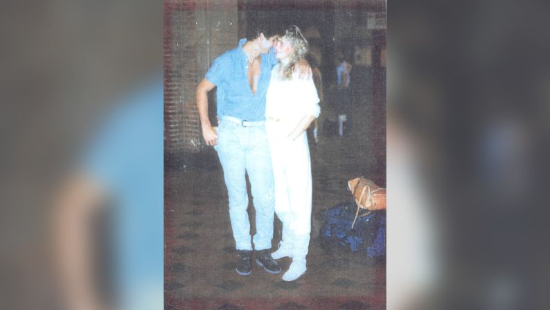 <strong>Holiday romance:</strong> In the summer of 1983, Greg and Dorte spent three and a half wonderful days together before Greg had to leave. Here they are saying goodbye at Copenhagen train station.