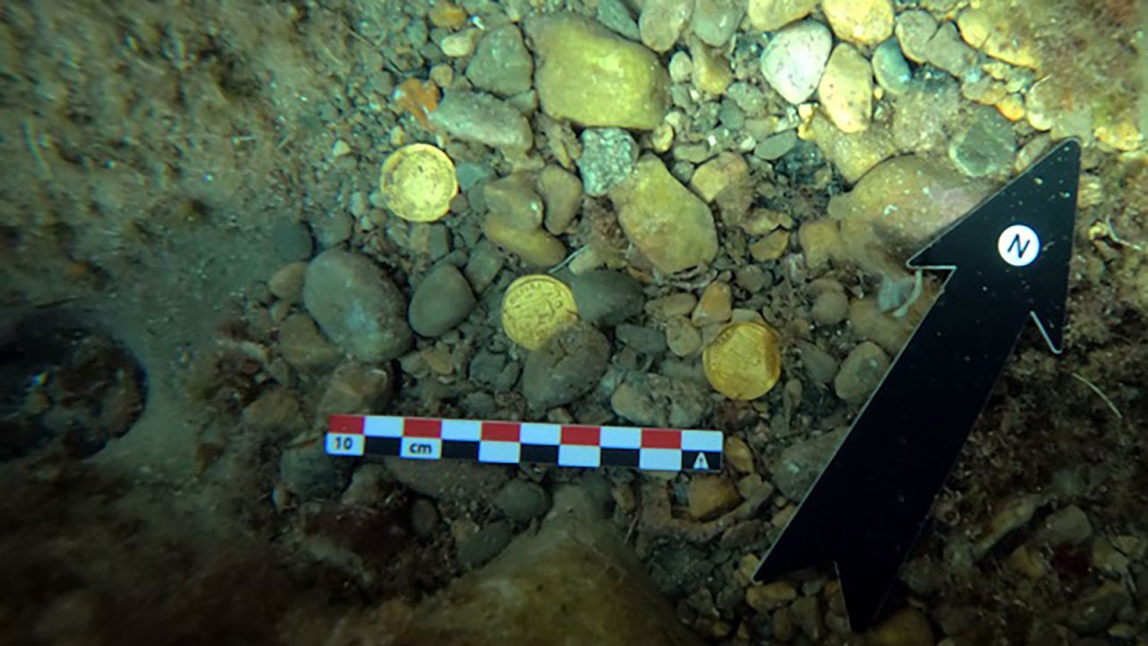 Eight coins were initially found by amateur freedivers.