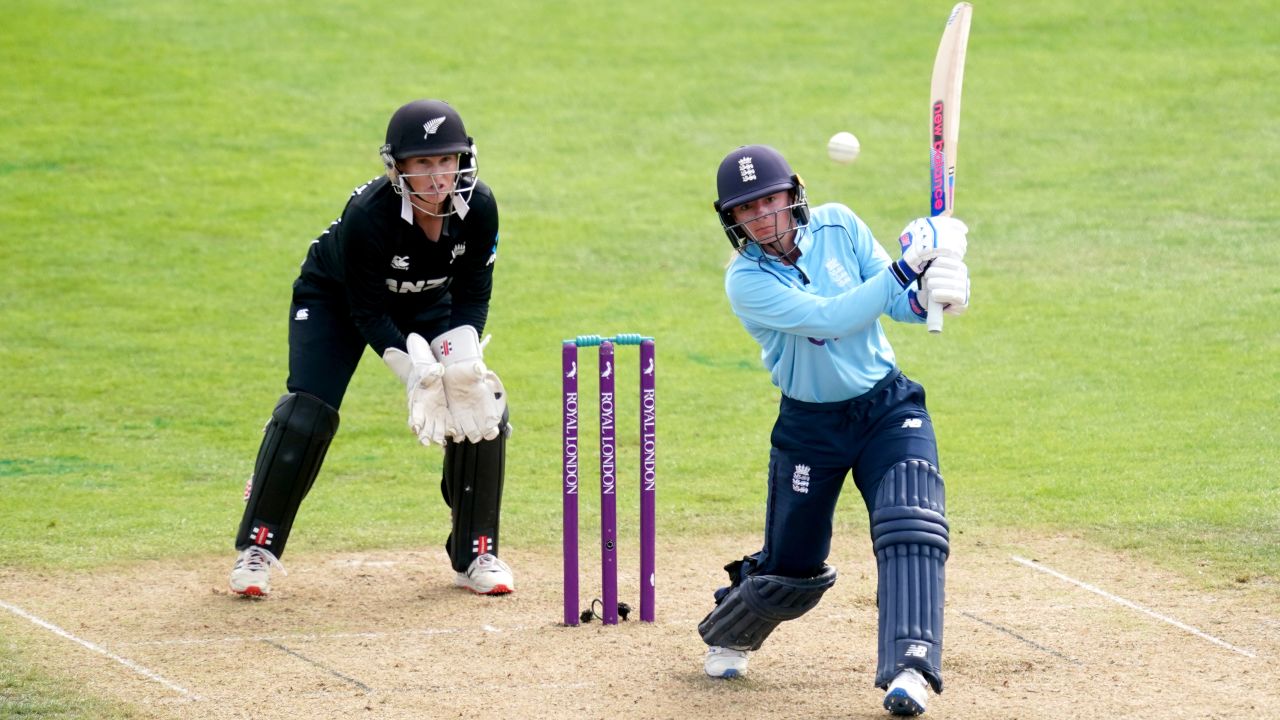 England's Danni Wyatt plays a shot against New Zealand during last week's ODI. 