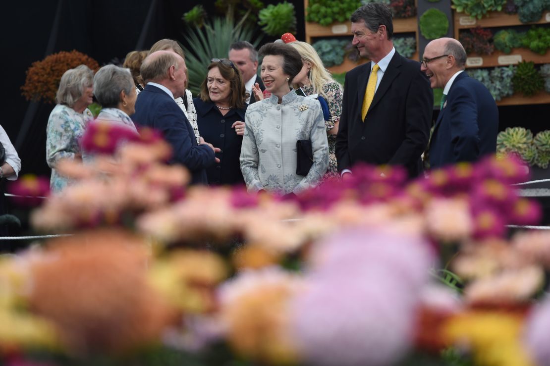 Princess Anne and husband Timothy Laurence during a visit to the autumn RHS Chelsea Flower Show