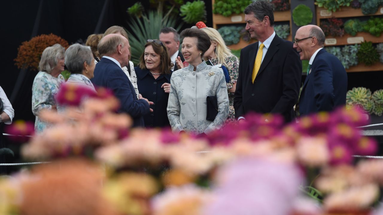 Princess Anne and husband Timothy Laurence during a visit to the autumn RHS Chelsea Flower Show