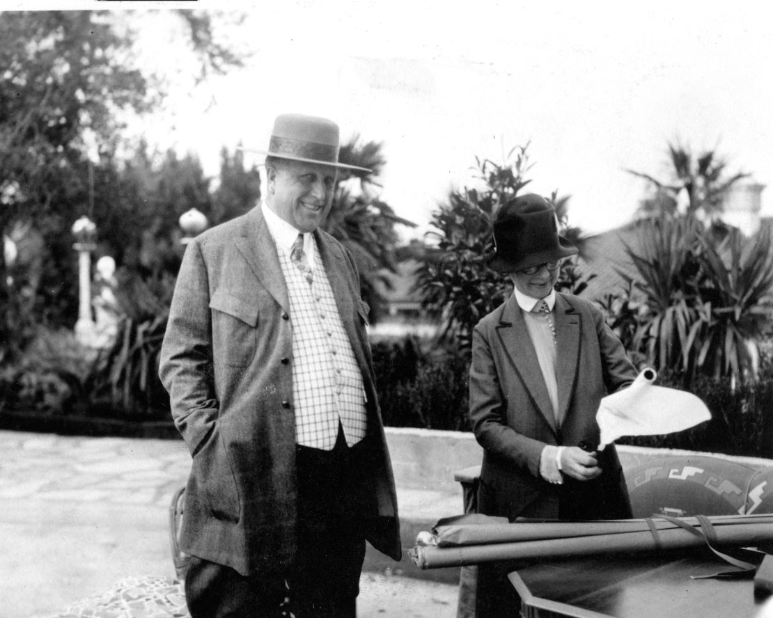 William Randolph Hearst with Hearst Castle architect Julia Morgan, as seen in 'Citizen Hearst' (Courtesy of Marc Wanamaker/Bison Archives)