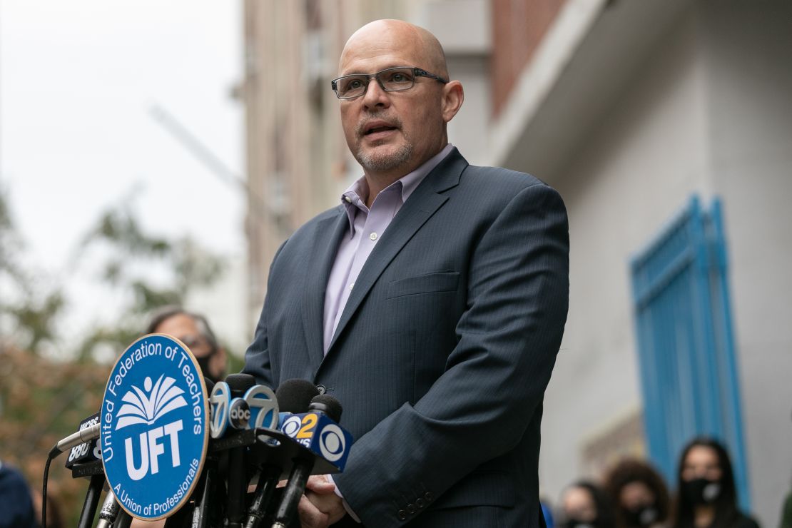 UFT President Michael Mulgrew, photographed in September 2020, wants the mandate to be delayed.