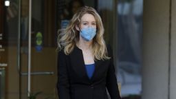 SAN JOSE, CALIFORNIA - SEPTEMBER 22: Theranos founder Elizabeth Holmes leaves the Robert F. Peckham Federal Building and U.S. Courthouse in San Jose, Calif., on Wednesday, Sept. 22, 2021. Holmes is charged with two counts of conspiracy to commit wire fraud and nine counts of wire fraud and could face up to 20 years in prison if convicted. (Jane Tyska/Digital First Media/The Mercury News via Getty Images)