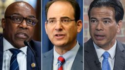 Illinois Attorney General Kwame Raoul, left, Colorado Attorney General Phil Weiser and California Attorney General Rob Bonta.