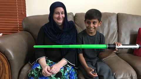 Noman Mujtaba with his mother Lisa Marie Mujtaba