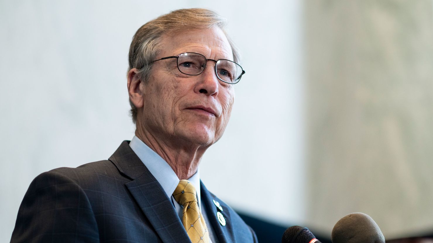 Rep. Brian Babin, R-Texas, speaks during a news conference on May 19, 2021. 