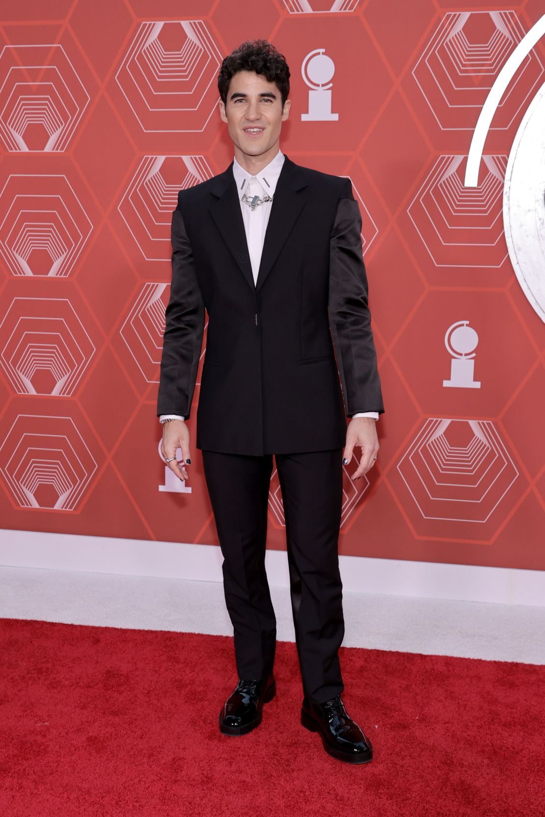 Darren Criss attends the 74th Annual Tony Awards at Winter Garden Theater on September 26, 2021, in New York City. And he'll be one of the featured performers at the Macy's Parade.