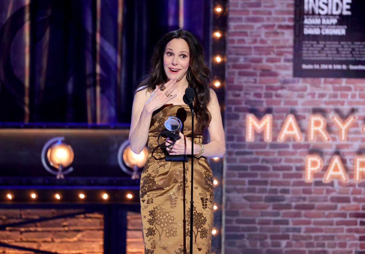 Mary-Louise Parker accepts the award for Best Performance by an Actress in a Leading Role in a Play for "The Sound Inside."