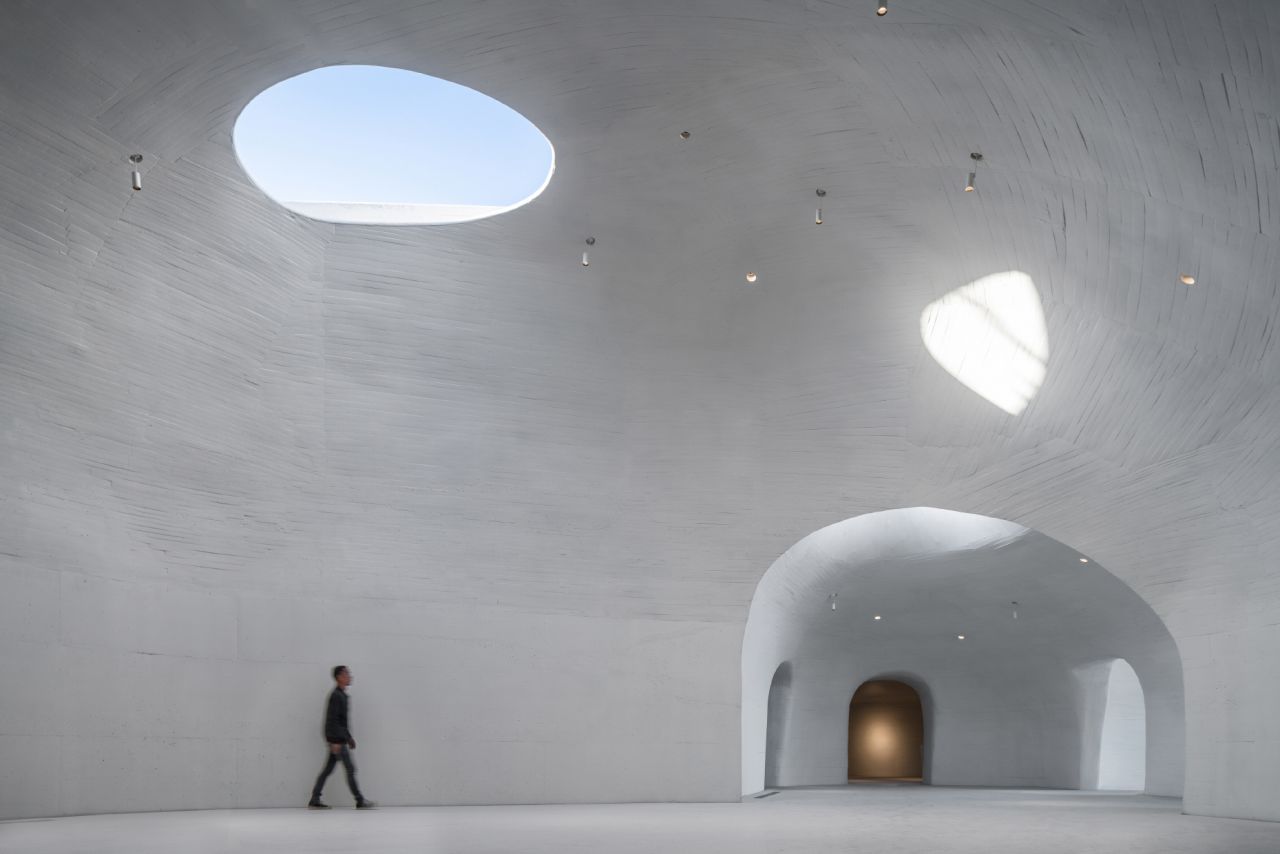 One of the cave-like gallery spaces at UCCA Dune.
