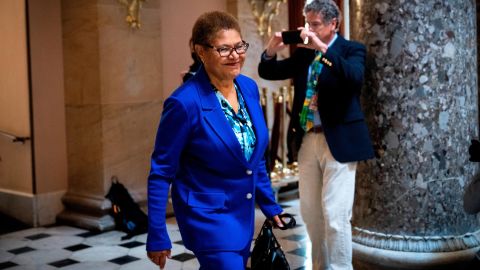 Democratic Rep. Karen Bass, who is running for Los Angeles mayor, is one of nearly two dozen House Democrats not running for reelection next year.