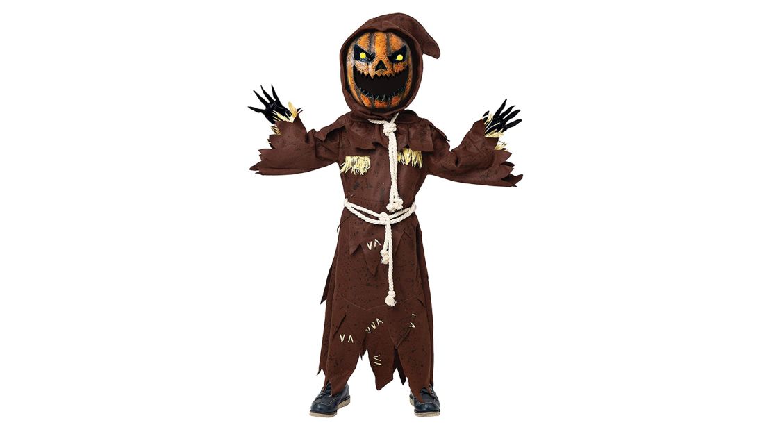 Scary Scarecrow Pumpkin Bobblehead Costume