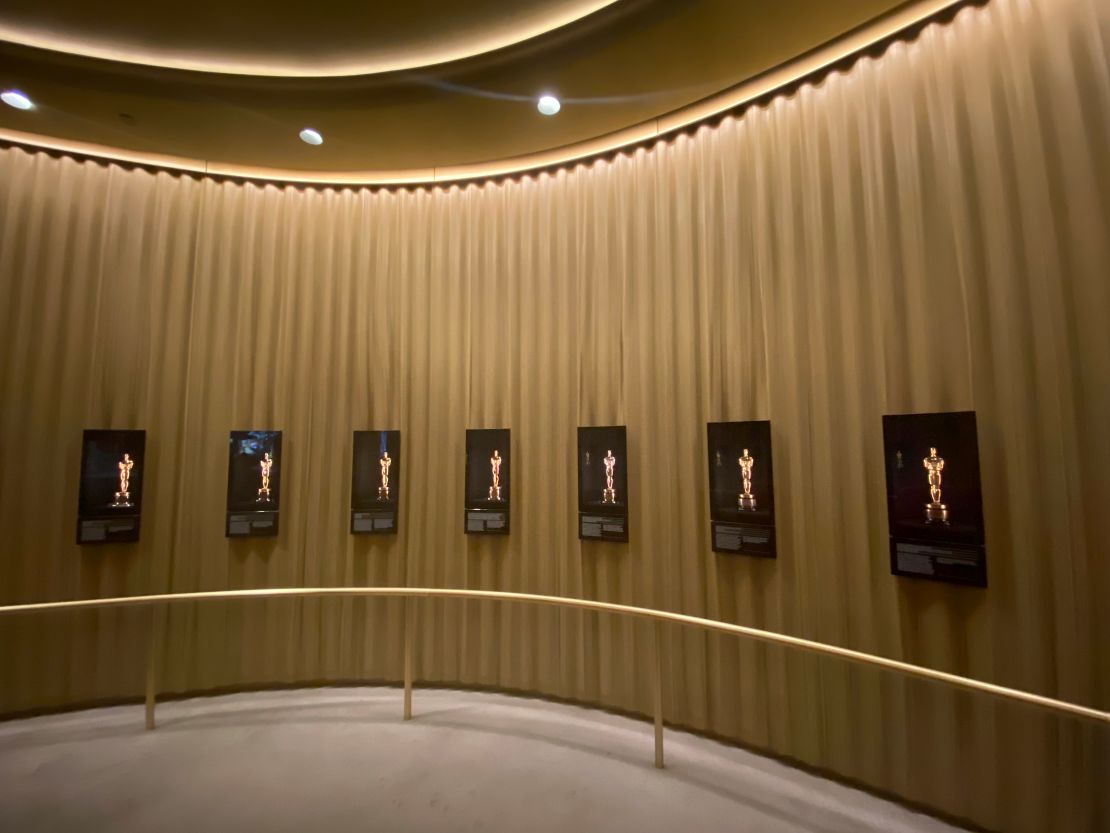 The museum has a display of Oscar statues and offers visitors a virtual opportunity to experience what it might feel like to walk across the stage at the Academy Awards.