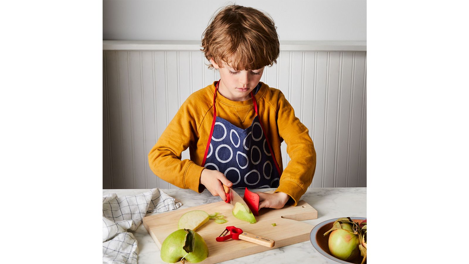 Kids Wooden Cutting Board and Knives Set DIY Children Cooking
