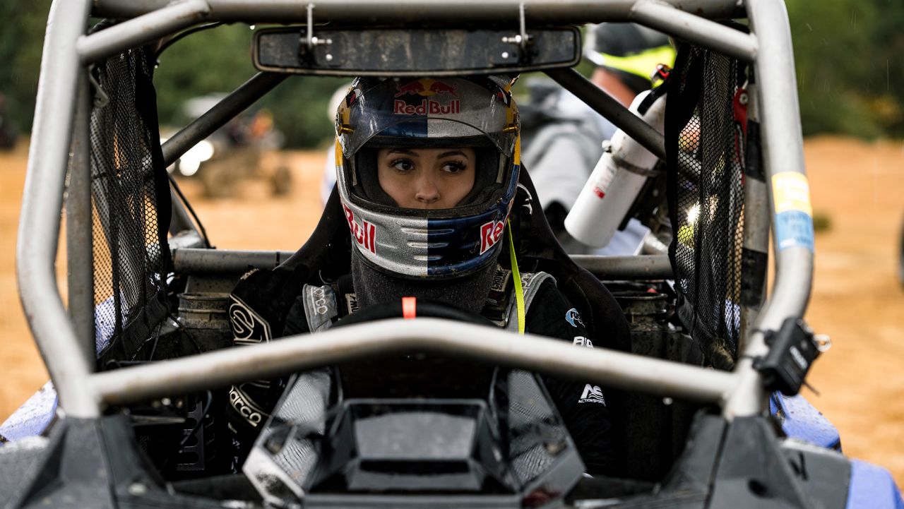 Mia Chapman competes during Red Bull Stone Scramble at Brimestone Recreation in Helenwood, Tennessee, on September 18, 2021.