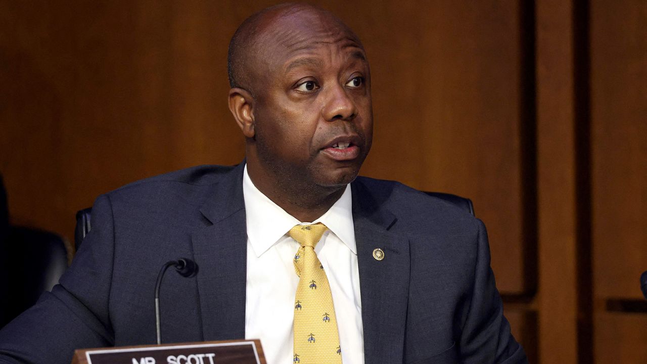 Republican Sen. Tim Scott of South Carolina is pictured.