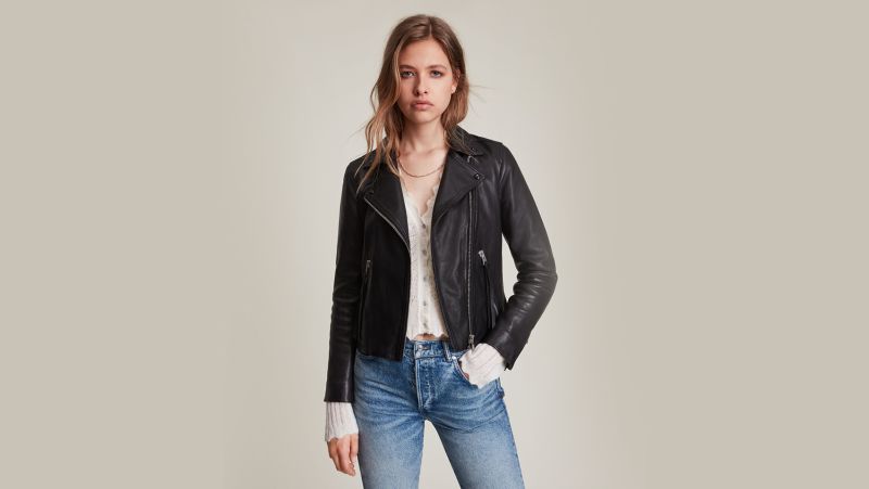 Leather outerwear clearance