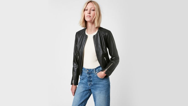 cute leather jacket women