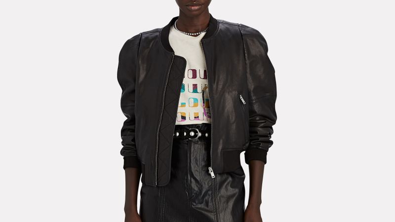 leather bomber jacket for women