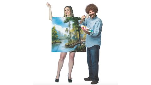 Bob Ross with Art Dress Couple Costumes