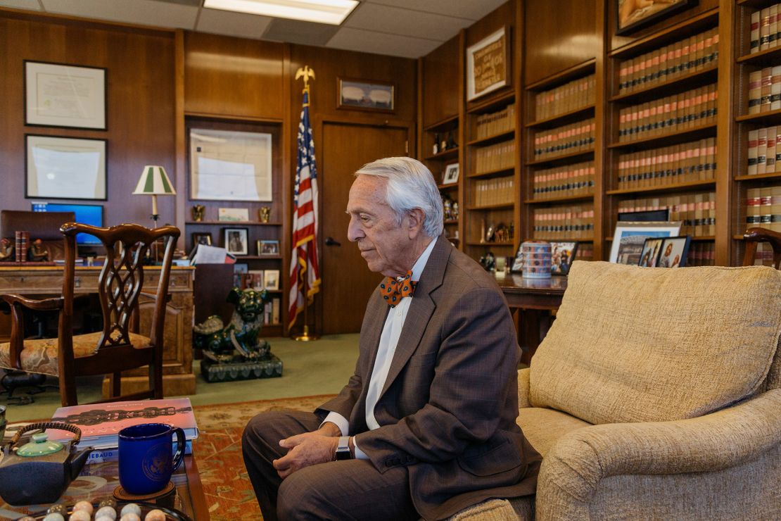 Judge Charles Breyer sits in his chambers at the federal courthouse in San Francisco in 2016.