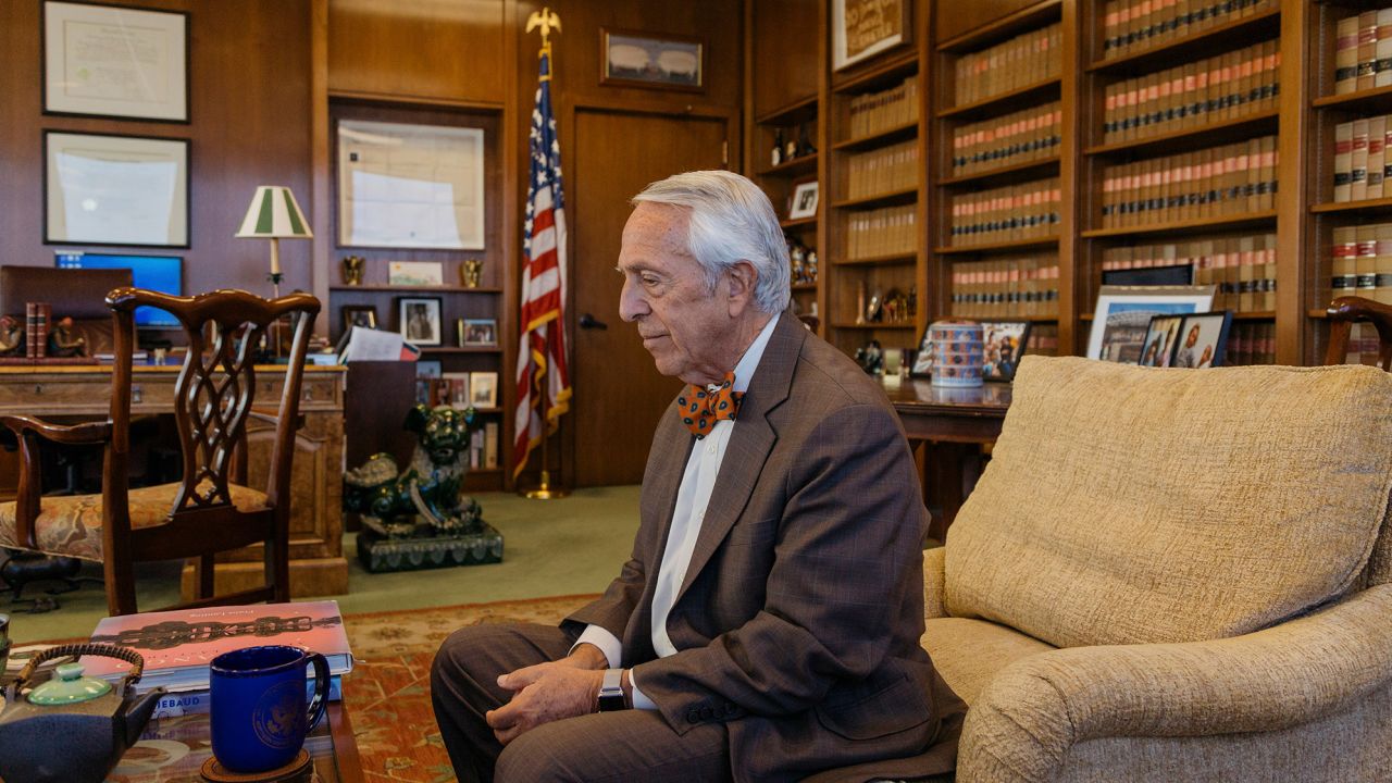 Judge Charles Breyer sits in his chambers at the federal courthouse in San Francisco in 2016.