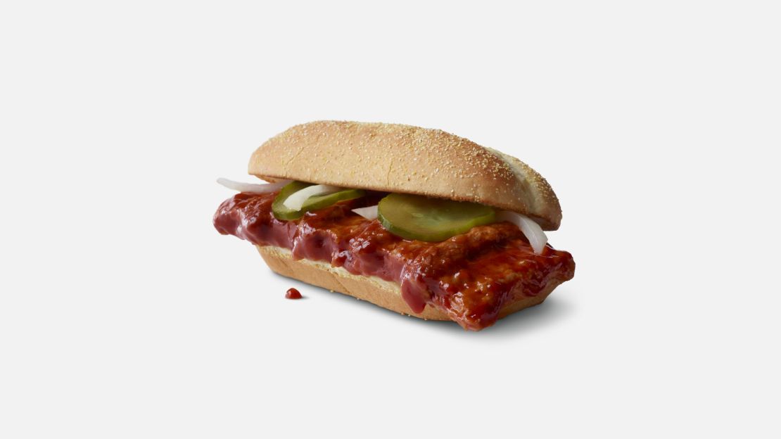 The McRib returns on November 1.