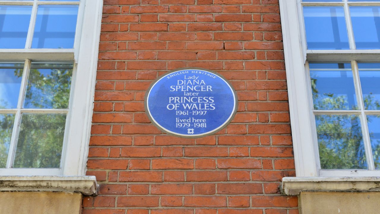 The plaque dedicated to the late Princess Diana.