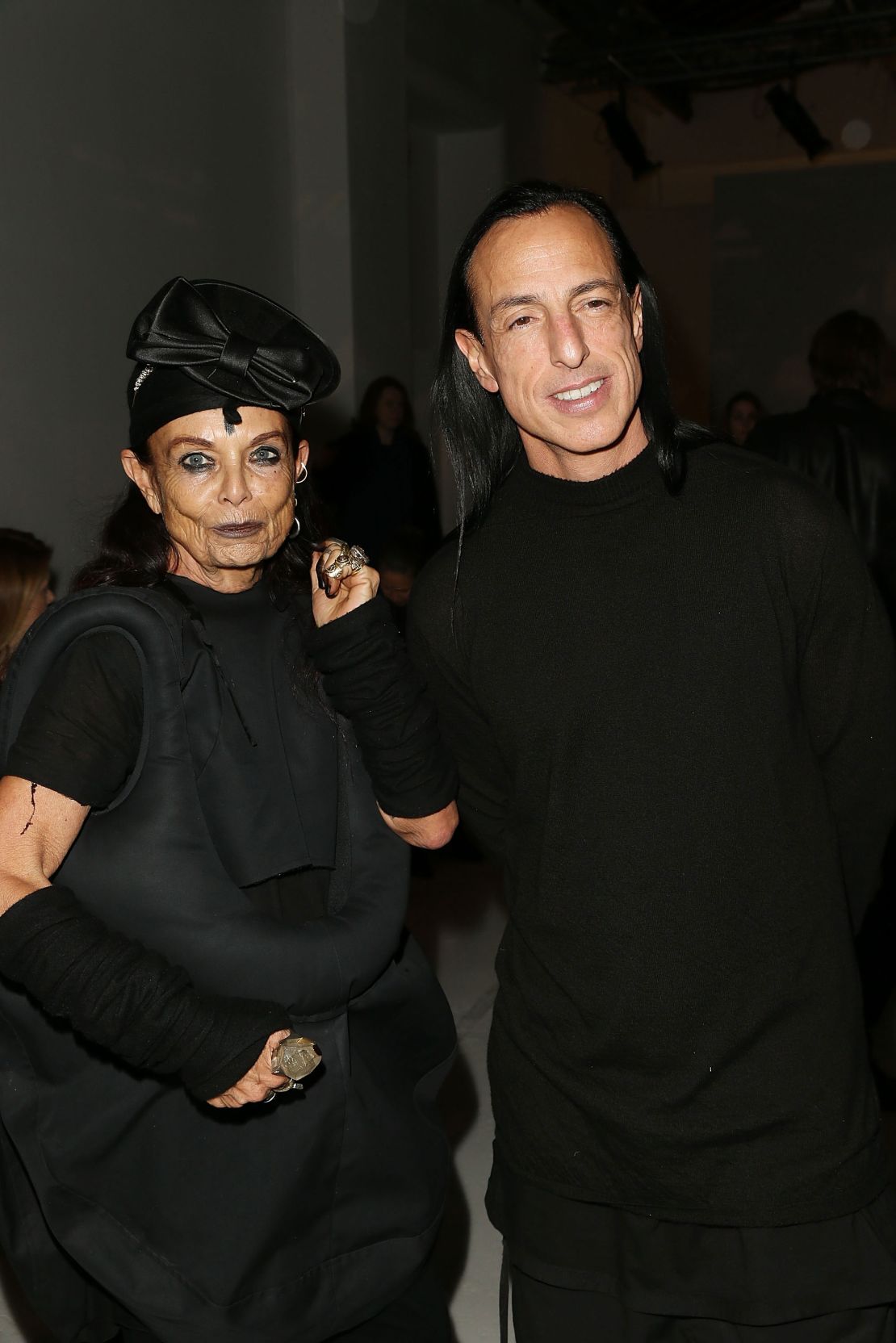 Michèle Lamy and Rick Owens attend the Gareth Pugh show as part of the Paris Fashion Week Womenswear in 2014.