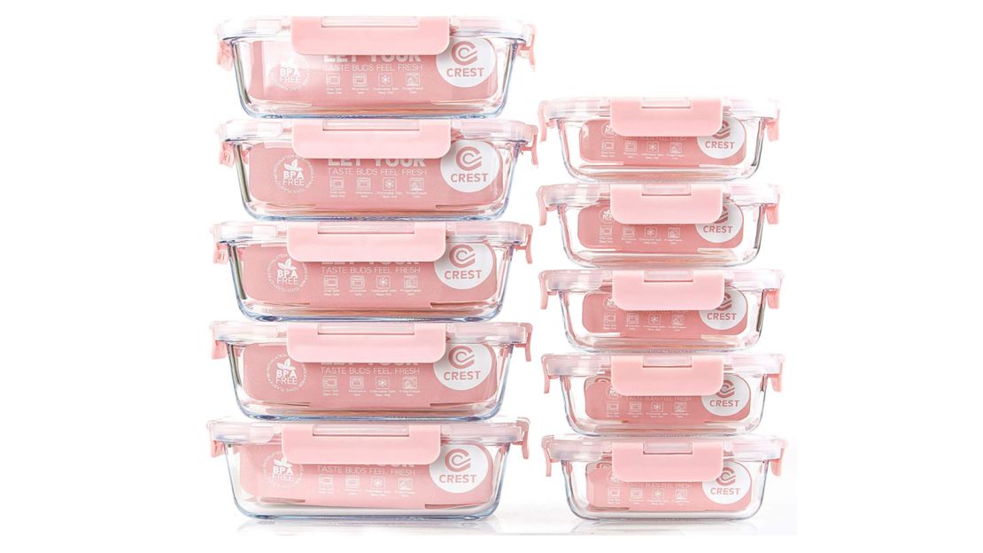 Freshware Meal Prep Containers [21 Pack] 3 Compartment with Lids Food