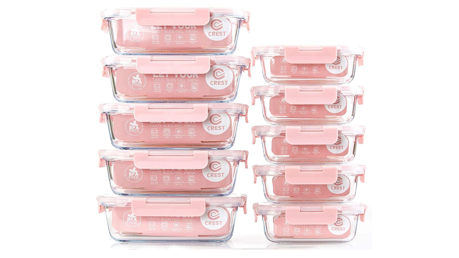 2pcs Meal Prep Container Strong Toughness Container for Ginger Seasoning  Condiment Pink Large 