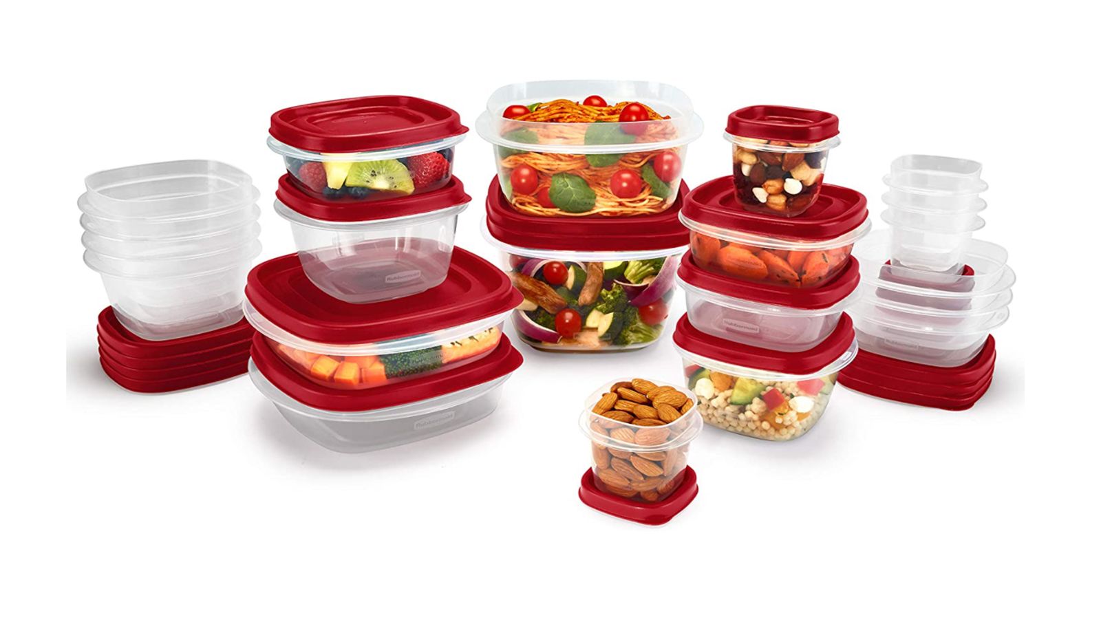  Meal Prep Haven Stackable Reusable 3 Compartment Food Containers  with Lids, Set of 7 : Everything Else